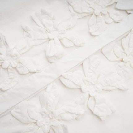 Adelaide White 3D Floral Embellished Shirt