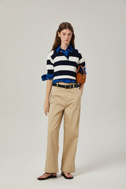 Adèle colorblock striped shirt