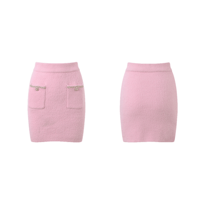 Annie Jacket & Skirt Annie Pink Faux Pearl Embellished Matching