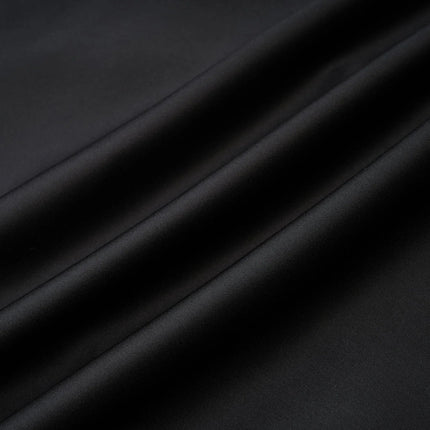 Adelina Black Off-Shoulder Pleated Maxi Dress Terylene Fiber Flared Hem
