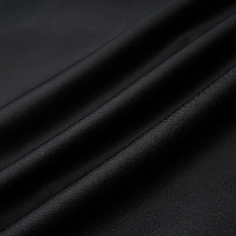 Adelina Black Off-Shoulder Pleated Maxi Dress Terylene Fiber Flared Hem