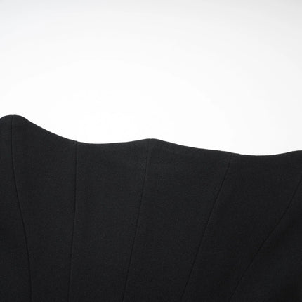 Adelina Black Off-Shoulder Pleated Maxi Dress Terylene Flared Hem Elegant Special Occasion Glamorous Events Modern Classic