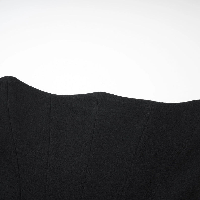 Adelina Black Off-Shoulder Pleated Maxi Dress Terylene Flared Hem Elegant Special Occasion Glamorous Events Modern Classic