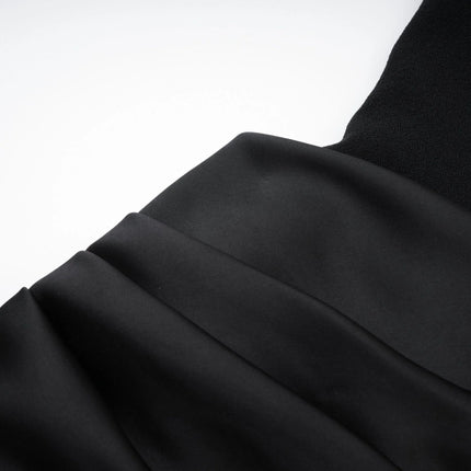 Adelina Black Off-Shoulder Pleated Maxi Dress Terylene Flared Hem Elegant Special Occasion Glamorous Events Modern Classic