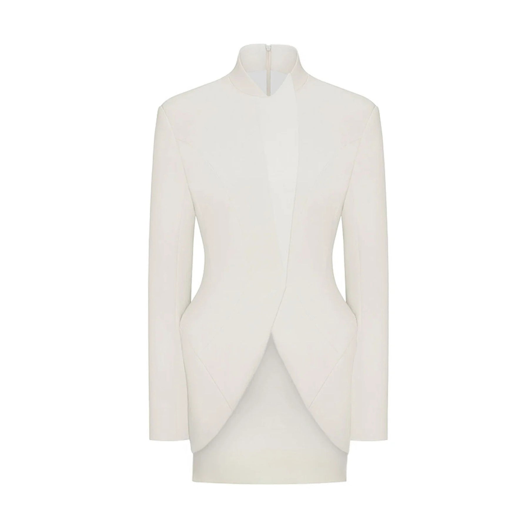 Adriana White Barrel Design Jacket  Skirt Set