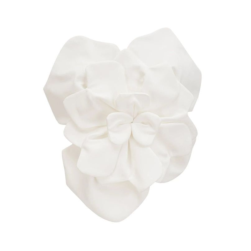 Adrianna White Floral Appliqué Off-Shoulder Top