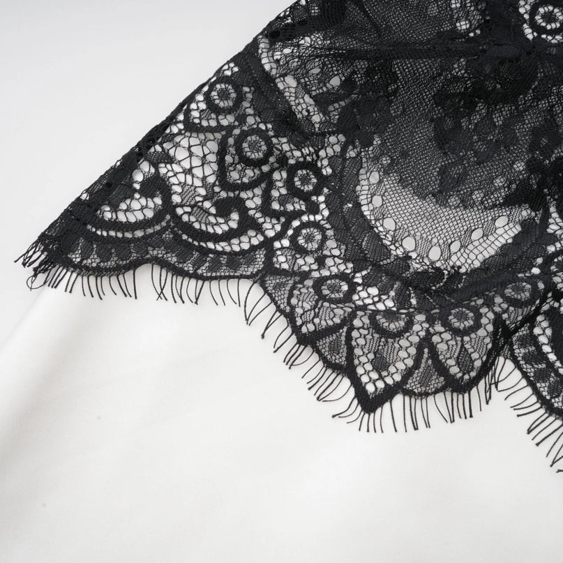 Adrianna White Lace Overlay Maxi Dress