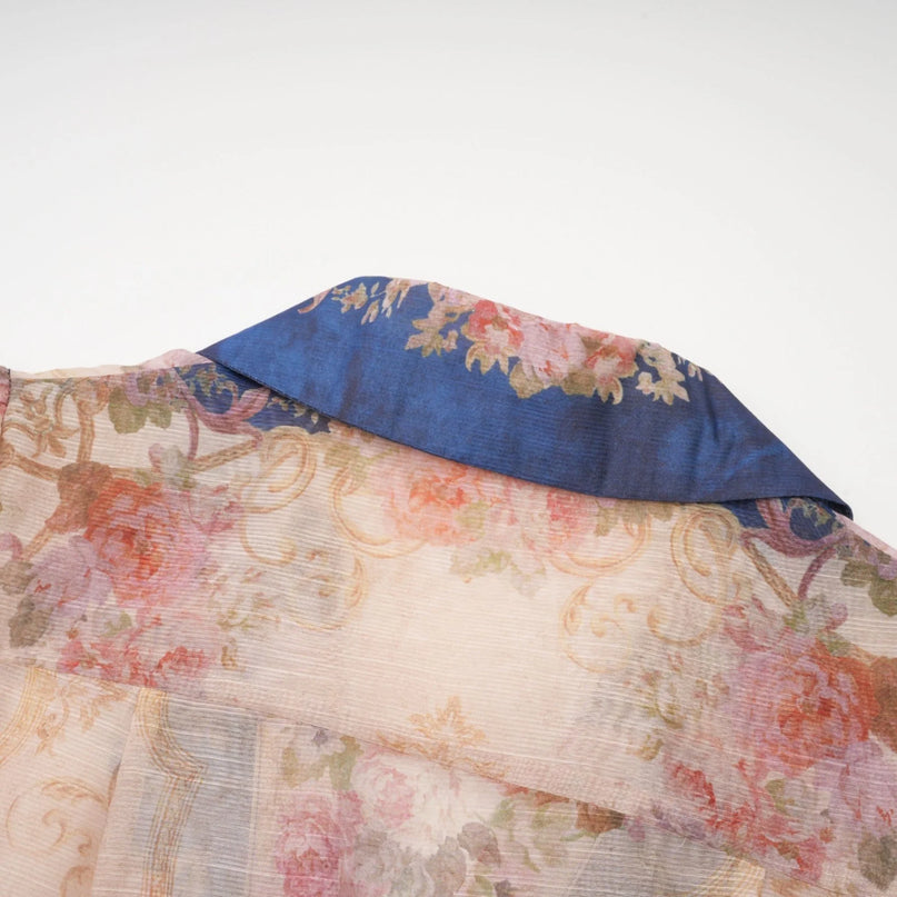 Aélis patternprint midi dress