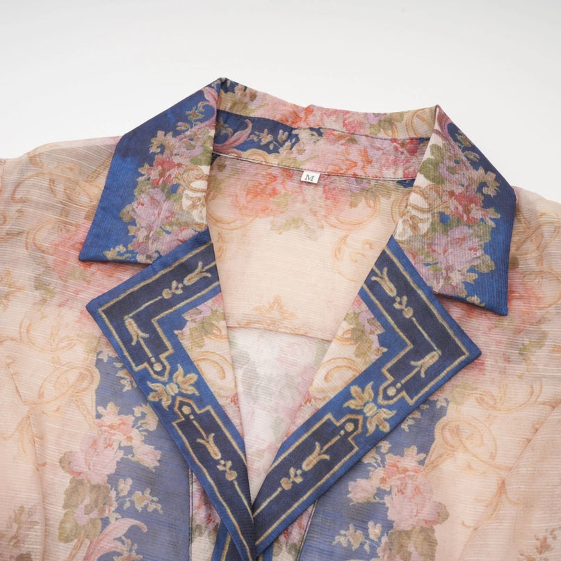 Aélis patternprint midi dress