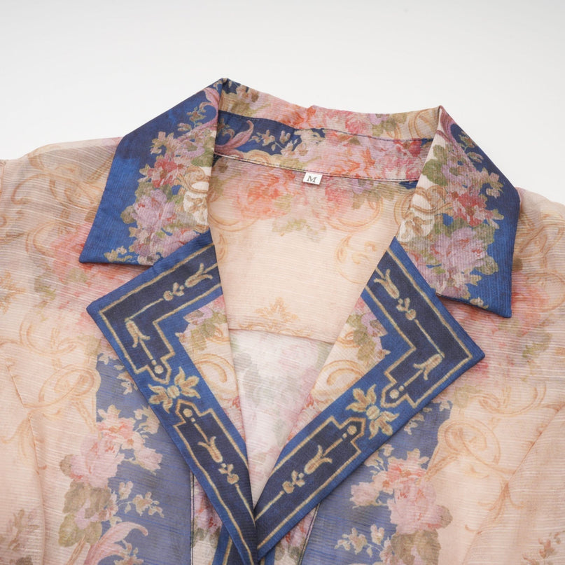 Aélis patternprint midi dress