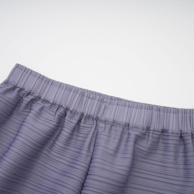 Agathe purple gradient wrinkled blouse  trousers matching set