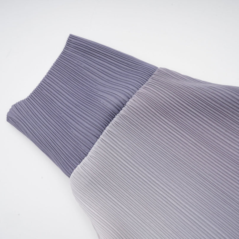 Agathe purple gradient wrinkled blouse  trousers matching set