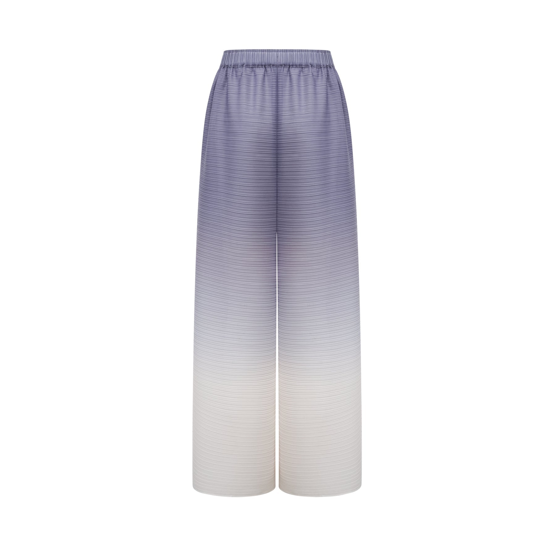 Agathe purple gradient wrinkled blouse  trousers matching set