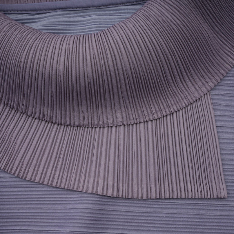 Agathe purple gradient wrinkled blouse  trousers matching set