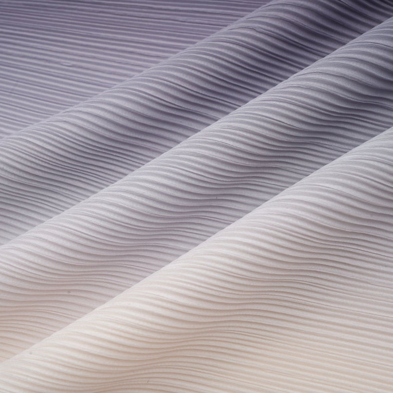 Agathe purple gradient wrinkled blouse  trousers matching set