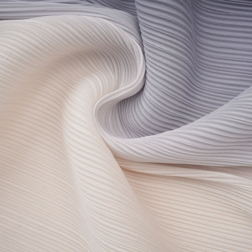 Agathe purple gradient wrinkled blouse  trousers matching set