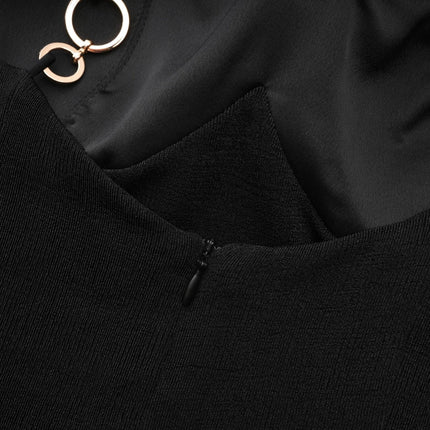 Ailbhe black bustier midi dress