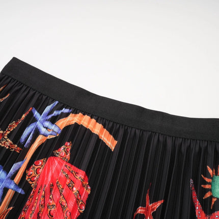 Ainsley Black Knit Skirt Top Set