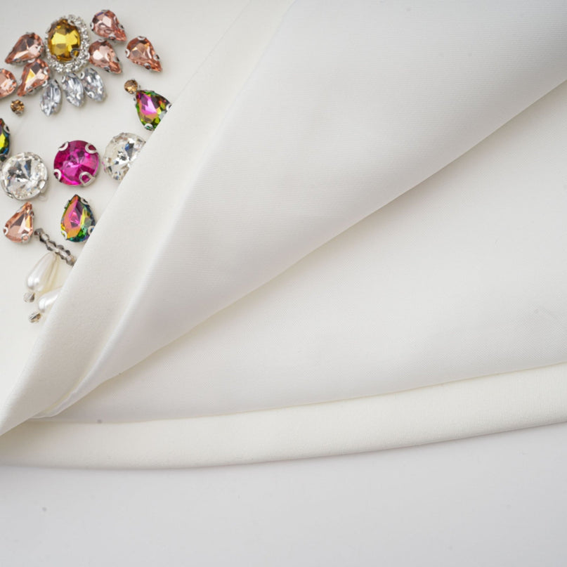 Ainsley White Crystal Embellished Skirt Top Set