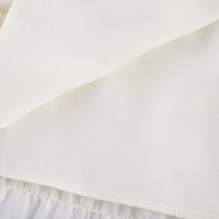 Alba White Pleated Halterneck Top and Floor-Length Skirt Set