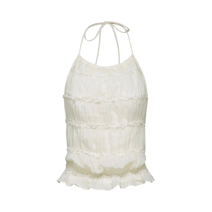 Alba White Terylene Skirt Top Set