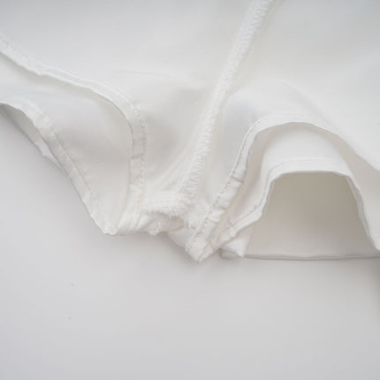 Alberta White Halterneck Layered Ruffled Hem Mini Dress