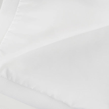 Alessandra White Mini Dress with Faux-Flower Embellishment Square Neck and Flared Skirt Rear Zip Fastening Made from 79% Polyester and 21% Elastane