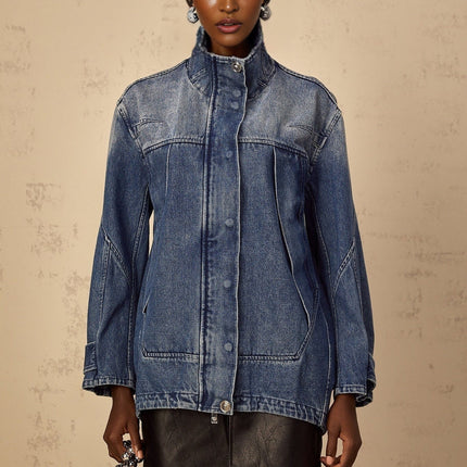 Alessandrina Blue Denim Patchwork Jacket