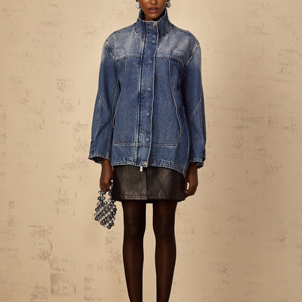 Alessandrina Blue Denim Patchwork Jacket