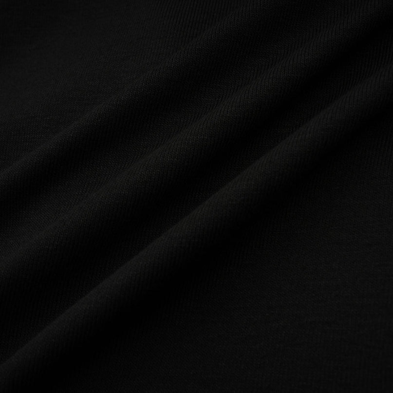 Alexa Black Boned V-Neck Top Cotton Terylene Blend Gathered Pleat Detailing