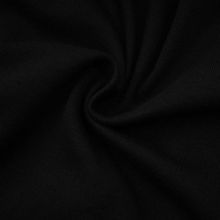 Alexa Black Boned V-Neck Top Cotton Terylene Blend Gathered Pleat Detailing
