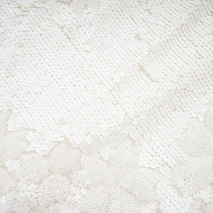 Alexa White Mini Dress with Crystal and Sequin Embellishments