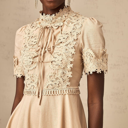 Alexandra Neutrals Lace Mini Dress