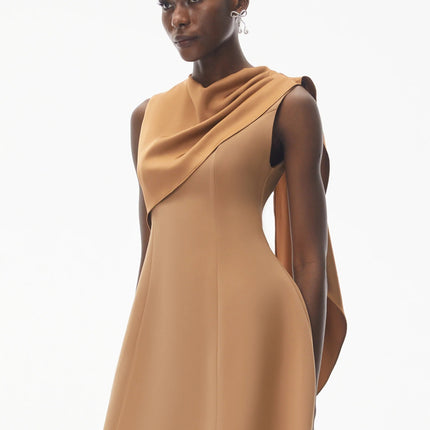 Alice Brown Asymmetrical Draped Mini Dress
