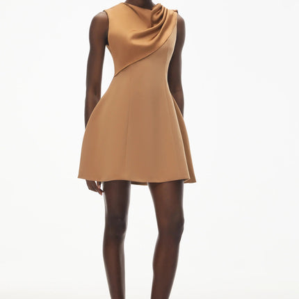 Alice Brown Asymmetrical Draped Mini Dress