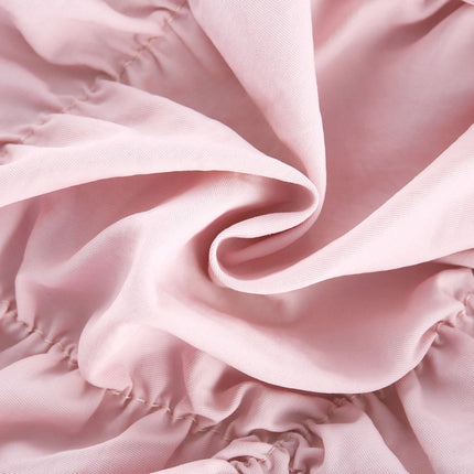 Alice Pink Pleated Puff Sleeve Midi Dress