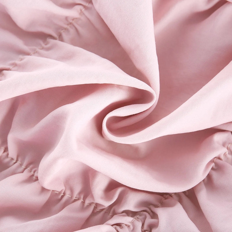 Alice Pink Pleated Puff Sleeve Midi Dress
