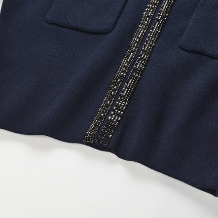 Alina Blue Knit Two Piece Suit