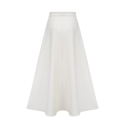 Alina White 3D Petal Embellished Skirt Top Set