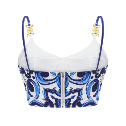 Allegra graphicprinted top  skirt matching set