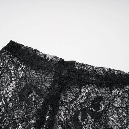 Alvaro Black Lace Shawl  Dress Set