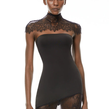Alvaro Black Lace Shawl  Dress Set