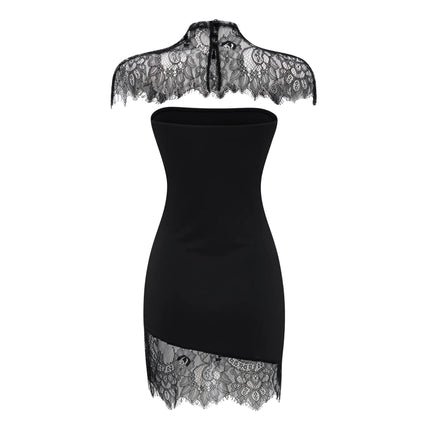 Alvaro Black Lace Shawl  Dress Set