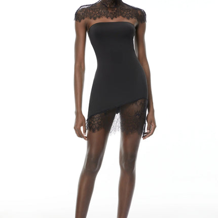 Alvaro Black Lace Shawl  Dress Set