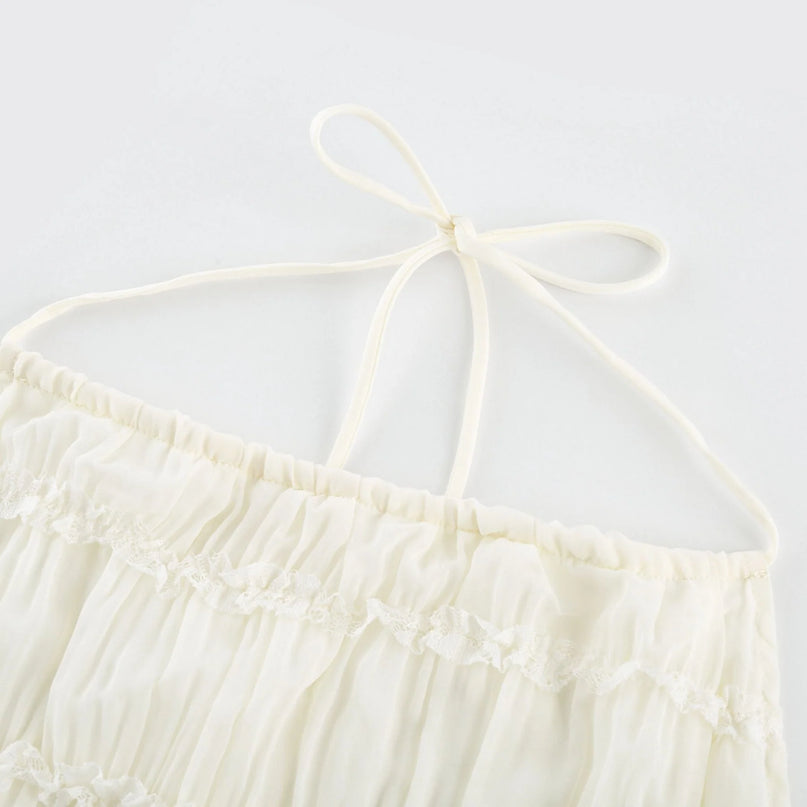 Alyssa pleated top  skirt matching set