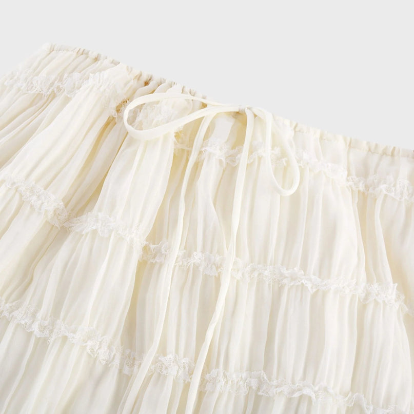 Alyssa pleated top  skirt matching set