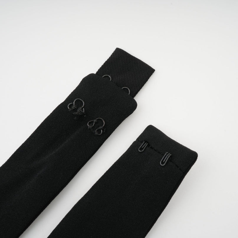 Amabile Black Sleeveless Halterneck Top with Embossed Gold Buttons