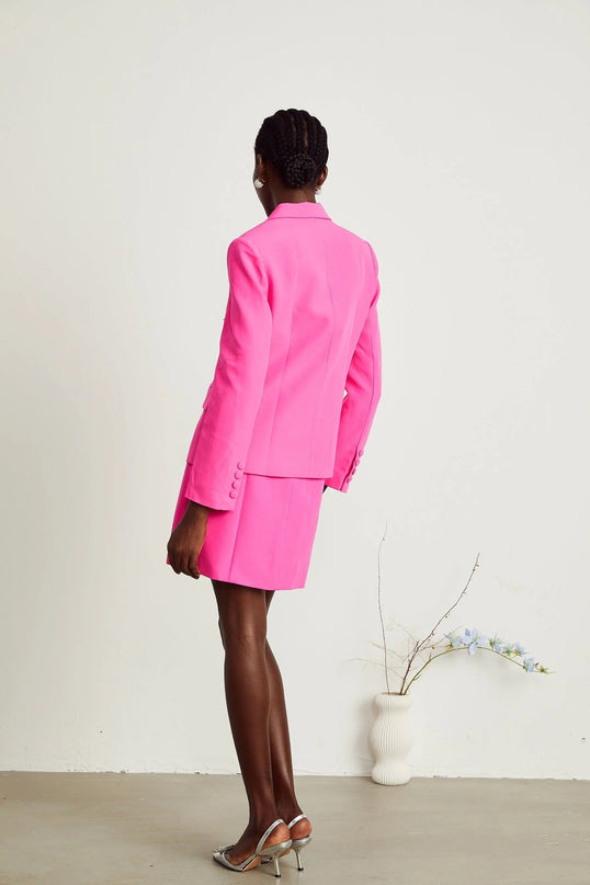 Amabile Pink Jacket Dress Bowknot Matching Set
