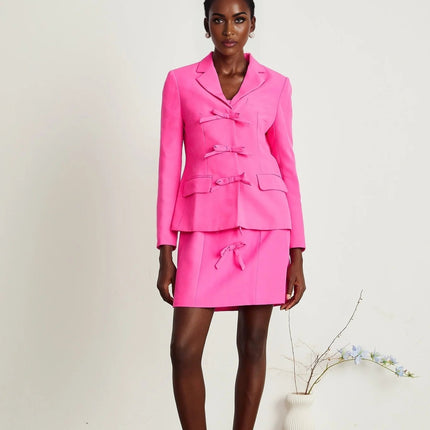 Amabile Pink Jacket Dress Matching Set