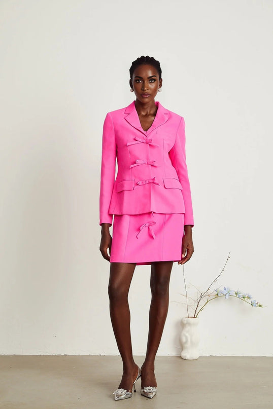 Amabile Pink Jacket Dress Matching Set